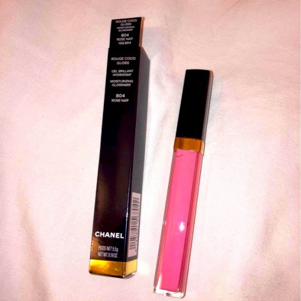 BRAND NEW AUTHENTIC CHANEL LIP GLOSS 804 ROSE NAIF NEVER USED